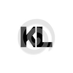 Letter K and L, KL logo design template. Minimal monogram initial based logotype