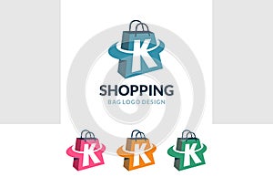 Letter K Logo shopping bag Store