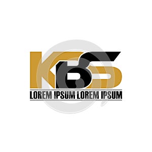 Letter KBS simple monogram logo icon design.