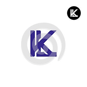 Letter KL LK Monogram Logo Design