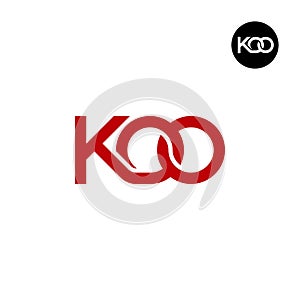 Letter KOO Monogram Logo Design