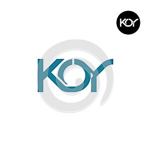 Letter KOY Monogram Logo Design photo