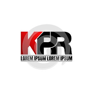 Letter KPR simple monogram logo icon design.