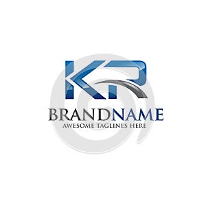 Letter KR logo vector