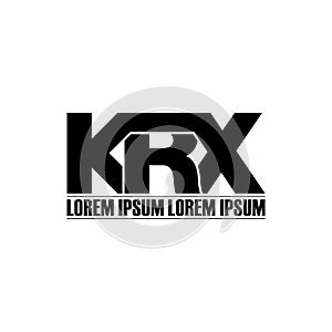 Letter KRX simple monogram logo icon design. photo
