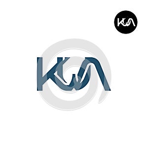 Letter KWA Monogram Logo Design