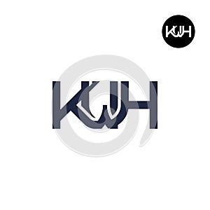 Letter KWH Monogram Logo Design