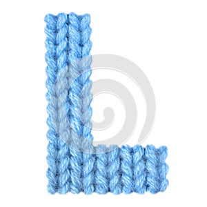 Letter L english alphabet, color blue