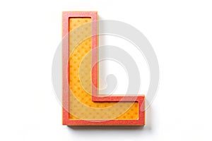 Letter L isolated on the white background photo