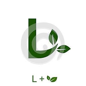 Letter L with a leaf concept. Very suitable in various natural business purposes also for icon, symbol, logo.