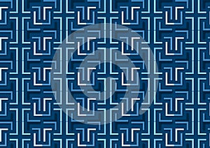 Letter L pattern in different blue colored shades