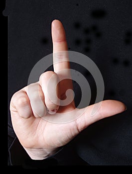 Letter L in sign language