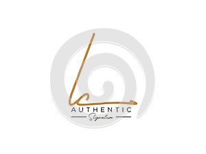 Letter LC Signature Logo Template Vector