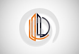 Letter LD logo design template. Logo design for real estate building, investment, company, business