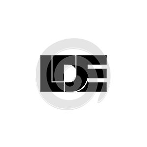 Letter LDE simple monogram logo icon design. photo
