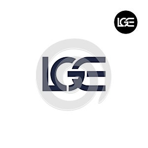 Letter LGE Monogram Logo Design photo