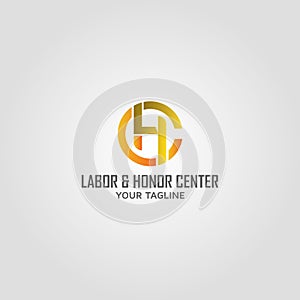 Letter LHC vector modern logo design