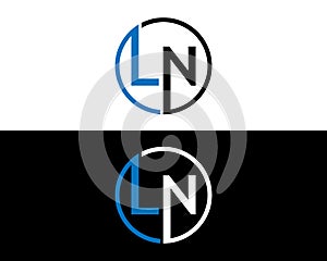 Letter LN logotype modern logo icon design photo