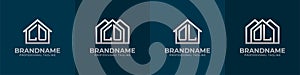 Letter LO and OL Home Logo Set. Suitable for any business related to house, real estate, construction, interior with LO or OL