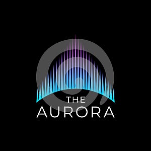 A letter logo with Aurora concept
