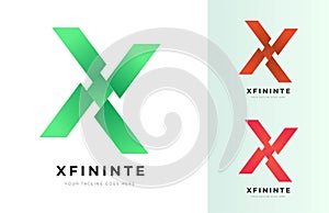 Letter X Logo design vector template for branding corporate identity. elegant and gradient letter design