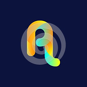 Letter A Logo with Gradation Color