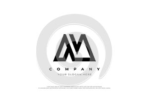 Letter AM Logo or M Logo Design photo