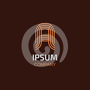 Letter A logo monogram creative idea, initial emblem