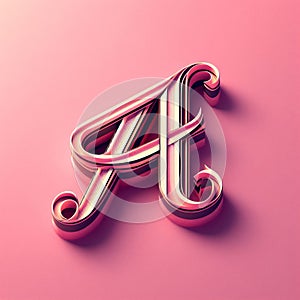 Letter (a) logo on pink background