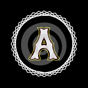 A letter logo in vector design