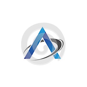 A letter logo vector icon illustration
