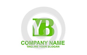YB, Y + B letter logo vector.
