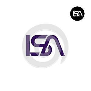 Letter LSA Monogram Logo Design