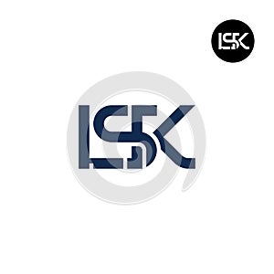 Letter LSK Monogram Logo Design