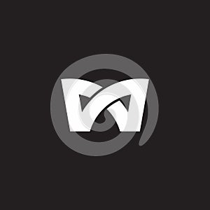 Letter m infinity overlapping line logo vector