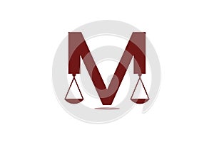 letter M law firm balance or scales