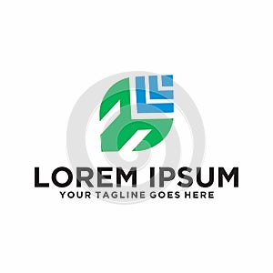 Letter M Leaf logo idea