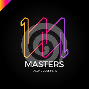 Letter M logo icon design template elements