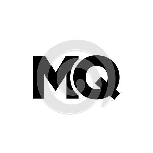 Letter M and Q, MQ logo design template. Minimal monogram initial based logotype photo