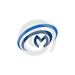 letter M stylish logo icon