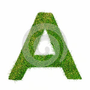 Letter A made of grass - aklphabet green environment nature