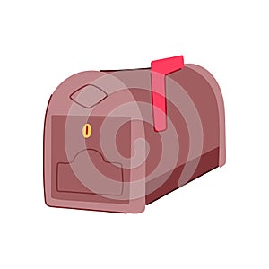 letter mailbox mail cartoon vector illustration