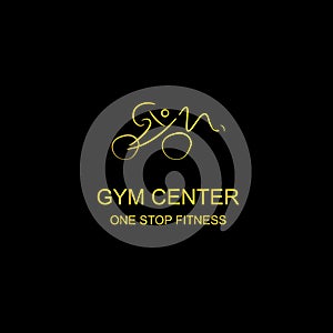 Letter mark logo center gym and bodybuilding