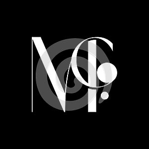Letter MC luxury ornament simple logo, creative design template photo