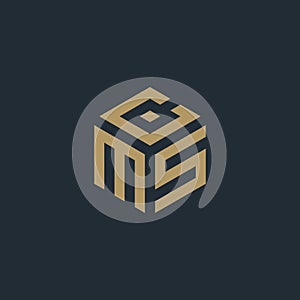 Letter MCS Cube Logo Design