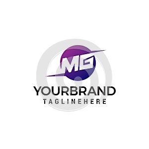 Letter MG logo design concept template