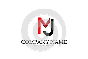 Letter MJ Initial Logo Design Vector.