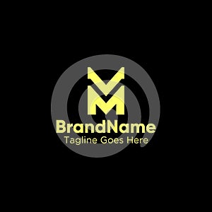 Letter m luxury symbol icon vector eps