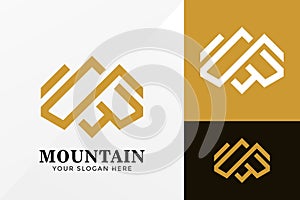 Letter A Mountain Logo Design, Brand Identity logos vector, modern logo, Logo Designs Vector Illustration Template