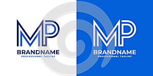 Letter MP Line Monogram Logo, suitable for business with MP or PM initials